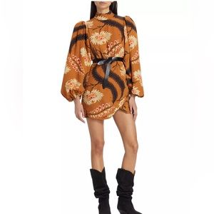 RHODE Luke Balloon-Sleeve Minidress in size 2